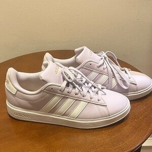Adidas Grand Court Shoes Lavender and White